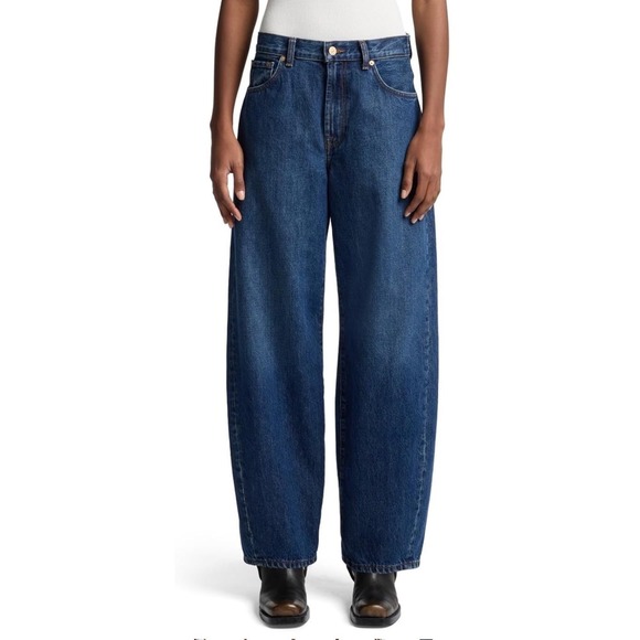 7 For All Mankind Denim - NWT 7 For All Mankind Barrel Jeans Womens Blue High Rise Curved Leg 32